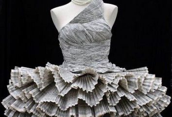 Sukienka wykonana z papieru będzie wyglądać oszczędny