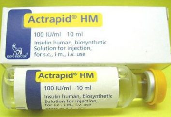A insulina "Actrapid": Descrição da droga e composição