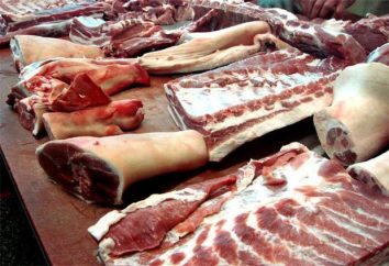 Despiece de canales de cerdo y carne de matices elección