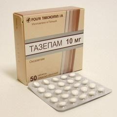 Lek „tazepam”: instrukcja obsługi, opis