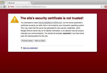 certificato non corretto nel browser: si