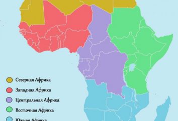 Régions de l'Afrique: état et la ville