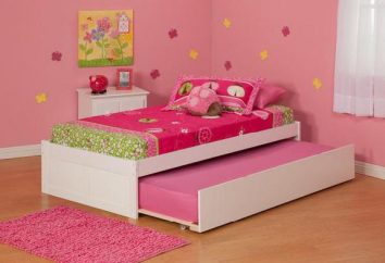 Ausziehbare Betten für zwei Kinder. Entwurf Eigenschaften