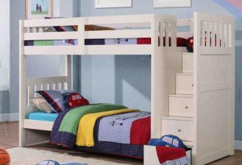 cama Loft com uma cama embaixo. Mobiliário para crianças