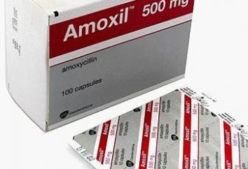 Antibiótico Amoxil "": instruções de uso, bens