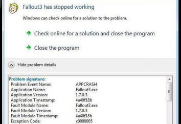 juego de accidente o programa: cómo solucionar (APPCRASH Windows 7 error)?