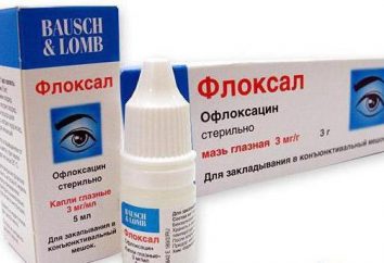 Augentropfen "Floxal", Analoga: "Sulfacil Natrium", "Sofreks" (Gebrauchsanweisung)