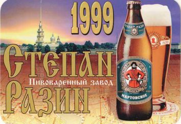 "Stepan Razin" (cerveja): descrição, composição, fabricante e comentários