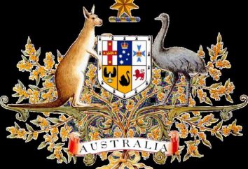 Flagge und Wappen von Australien. Welches Tier ist das Emblem von Australien?