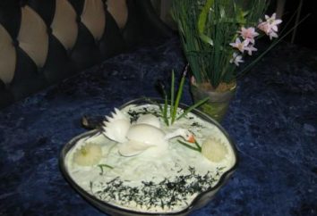 Deliciosa y hermosa ensalada "White Swan"