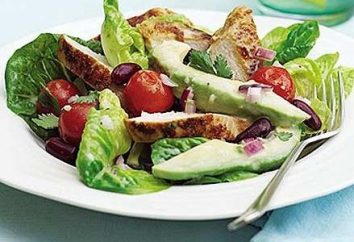 receita de salada com abacate e frango – fumado ou cozidos