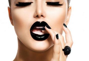 rouge à lèvres noir: secrets de maquillage à combiner avec