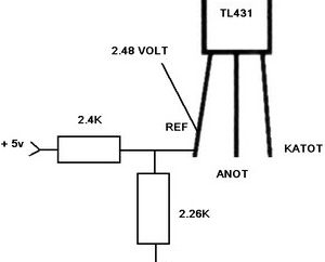 Zener TL431: schéma de câblage