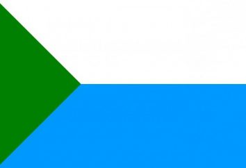 Flagge und Wappen der Region Chabarowsk. Die Symbolik und Bedeutung