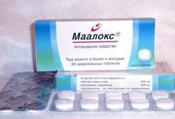 análogos aéreas ( "Maalox"): "Adzhiflyuks", "Almol" e outros, bem como as suas propriedades farmacológicas
