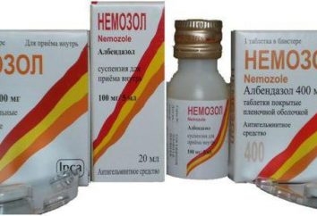 Analoghi "Nemozola". Farmaci per il trattamento di infezioni da elminti
