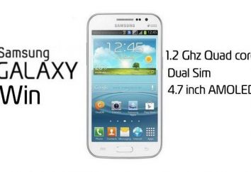 "Smartphone Samsung Galaxy Win Duos" (Samsung Galaxy Win Duos): opis, opinie