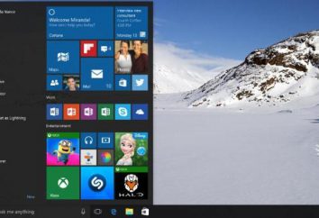System Windows 10 "Start" ustawienie menu: Procedury, instrukcje