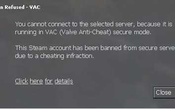 Wiadomość: „Komputer blokuje system VAC.” Jak miałbym?