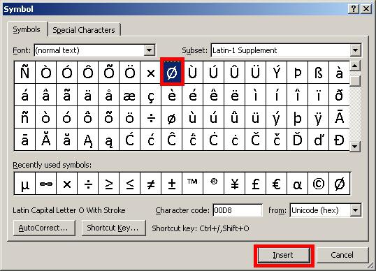 Insertar Simbolo De Diametro En Excel - IMAGESEE